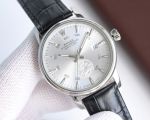 Rolex Datejust 8215 movement 40mm White Face WG Case Italian Leather Band Watch